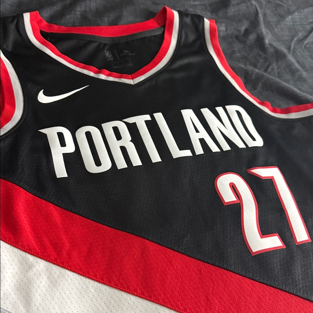 Portland Trail Blazers #27 Jusuf Nurkic Home NBA Nike Swingman Jersey - Picture 5 of 9